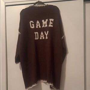 Vintage Havana Brown and White Cardigan Sweater